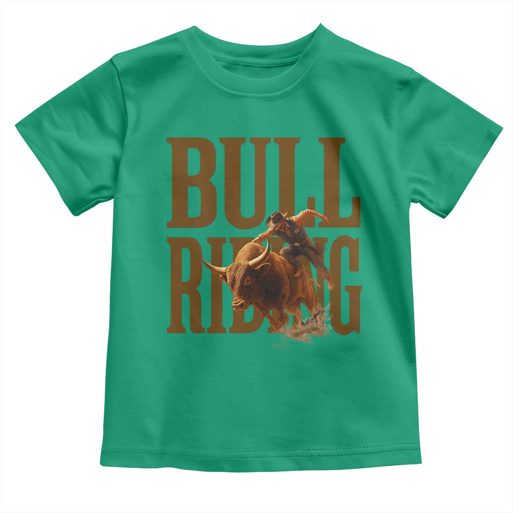 Bull Riding Cowboy Western Texas Rodeo Life Toddler T Shirt TS12 Irish Green Print Your Wear