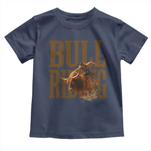 Bull Riding Cowboy Western Texas Rodeo Life Toddler T Shirt TS12 Navy Print Your Wear