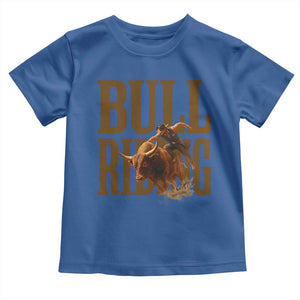Bull Riding Cowboy Western Texas Rodeo Life Toddler T Shirt TS12 Royal Blue Print Your Wear