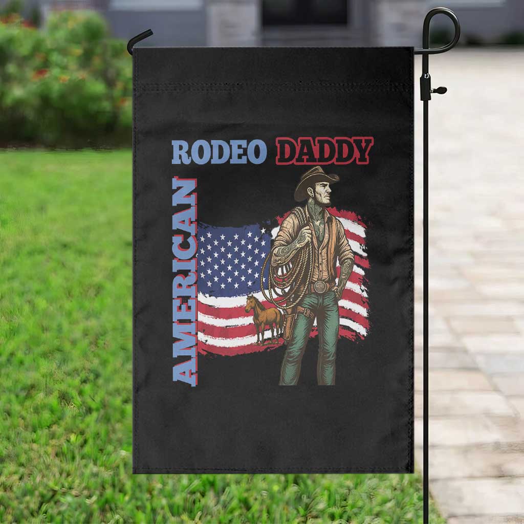 Patriotic Cowboy Garden Flag American Rodeo Daddy USA Rodeo Art TS12 Print Your Wear