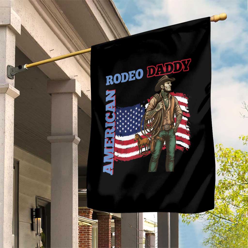 Patriotic Cowboy Garden Flag American Rodeo Daddy USA Rodeo Art TS12 Print Your Wear