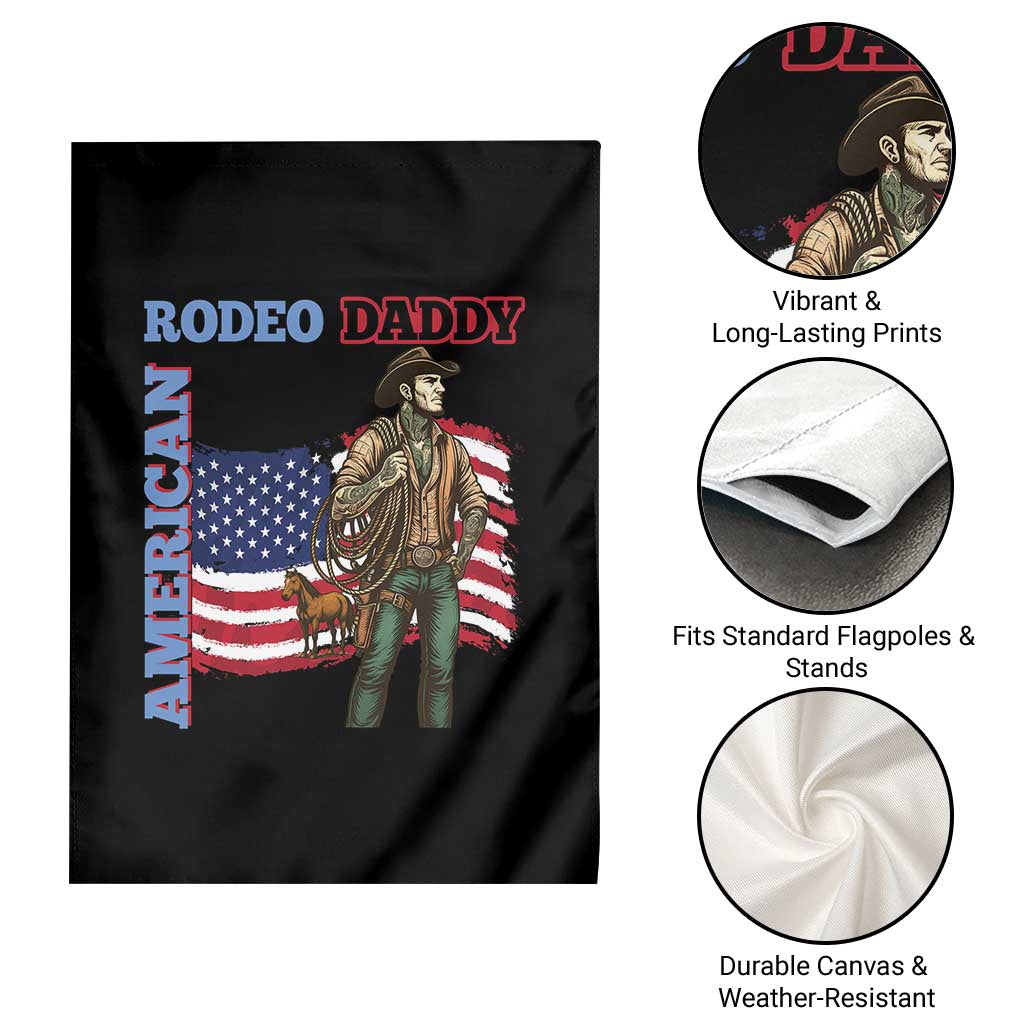 Patriotic Cowboy Garden Flag American Rodeo Daddy USA Rodeo Art TS12 Print Your Wear