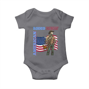 Patriotic Cowboy Baby Onesie American Rodeo Daddy USA Rodeo Art TS12 Charcoal Print Your Wear