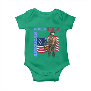 Patriotic Cowboy Baby Onesie American Rodeo Daddy USA Rodeo Art TS12 Irish Green Print Your Wear