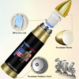 Patriotic Cowboy Bullet Tumbler American Rodeo Daddy USA Rodeo Art TS12 Print Your Wear