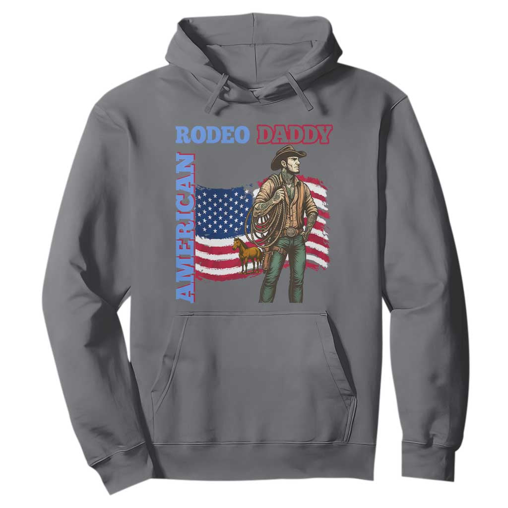 Patriotic Cowboy Hoodie American Rodeo Daddy USA Rodeo Art TS12 Charcoal Print Your Wear
