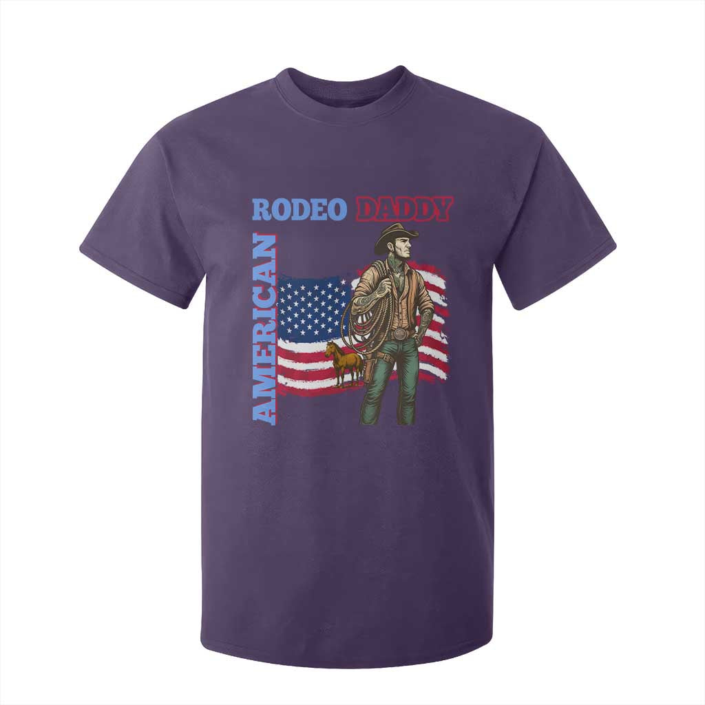 Patriotic Cowboy T Shirt For Kid American Rodeo Daddy USA Rodeo Art TS12 Purple Print Your Wear