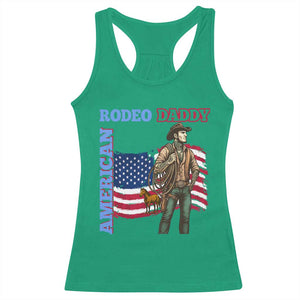 Patriotic Cowboy Racerback Tank Top American Rodeo Daddy USA Rodeo Art TS12 Irish Green Print Your Wear