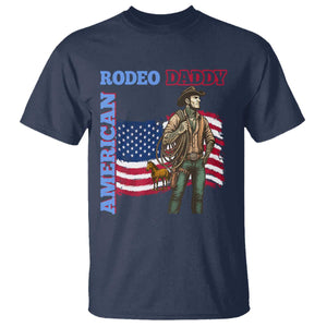 Patriotic Cowboy T Shirt American Rodeo Daddy USA Rodeo Art TS12 Navy Print Your Wear