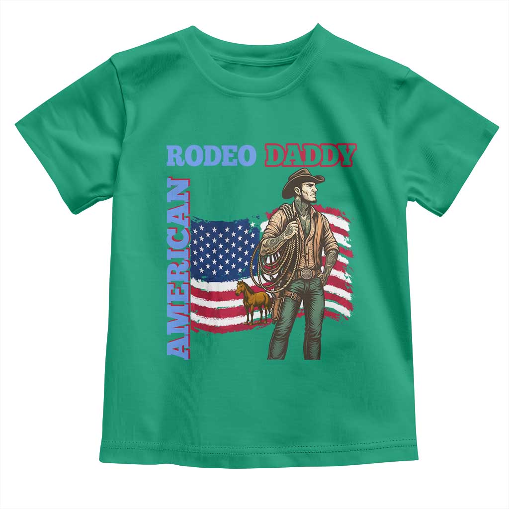 Patriotic Cowboy Toddler T Shirt American Rodeo Daddy USA Rodeo Art TS12 Irish Green Print Your Wear