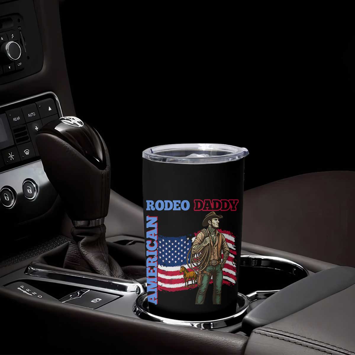 Patriotic Cowboy Tumbler Cup American Rodeo Daddy USA Rodeo Art TS12 Print Your Wear