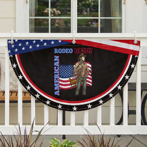 Southern Cowboy Patriotic Fan Flag American Rodeo Daddy USA Rodeo Art