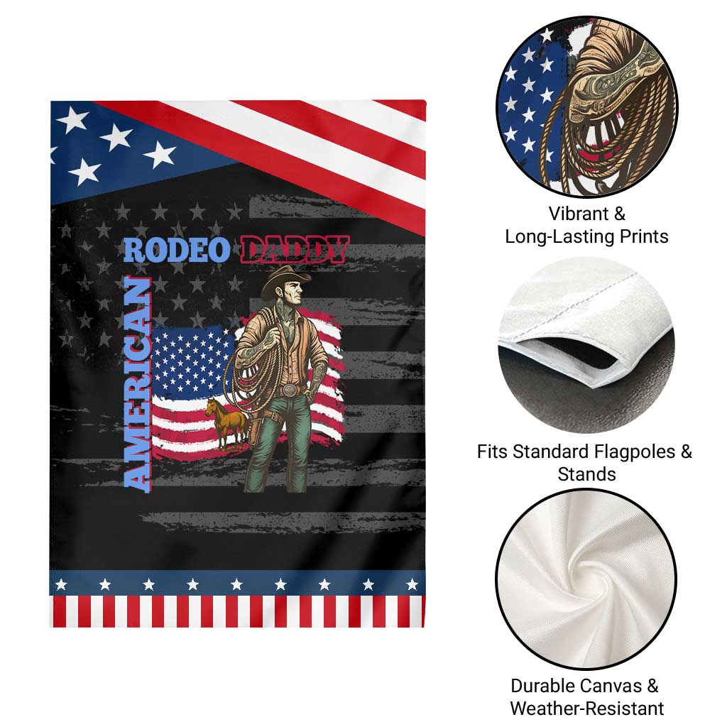 Patriotic Cowboy Garden Flag American Rodeo Daddy USA Rodeo Art TS12 Print Your Wear