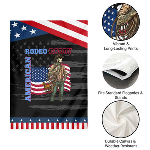 Patriotic Cowboy Garden Flag American Rodeo Daddy USA Rodeo Art TS12 Print Your Wear