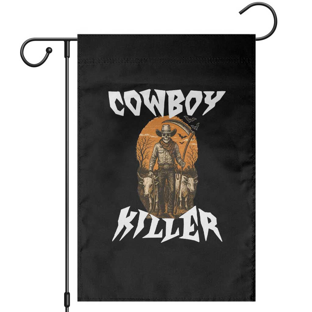 Cowboy Killer Halloween Skeleton Garden Flag Gothic Western Art TS12 Black Print Your Wear