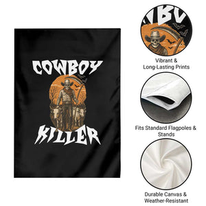 Cowboy Killer Halloween Skeleton Garden Flag Gothic Western Art TS12 Print Your Wear
