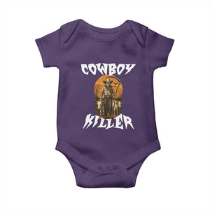 Cowboy Killer Halloween Skeleton Baby Onesie Gothic Western Art TS12 Purple Print Your Wear