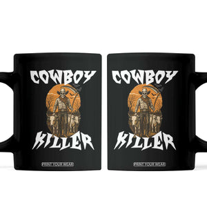 Cowboy Killer Halloween Skeleton Coffee Mug Gothic Western Art TS12 Black Print Your Wear