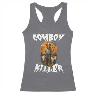 Cowboy Killer Halloween Skeleton Racerback Tank Top Gothic Western Art TS12 Charcoal Print Your Wear