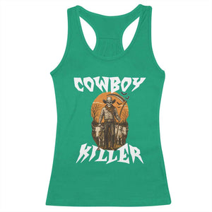 Cowboy Killer Halloween Skeleton Racerback Tank Top Gothic Western Art TS12 Irish Green Print Your Wear