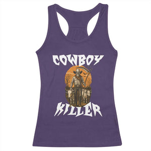 Cowboy Killer Halloween Skeleton Racerback Tank Top Gothic Western Art TS12 Purple Print Your Wear