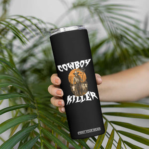 Cowboy Killer Halloween Skeleton Skinny Tumbler Gothic Western Art TS12 Print Your Wear