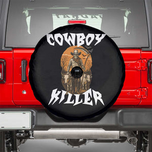Cowboy Killer Halloween Skeleton Spare Tire Cover Gothic Western Art TS12 Black Print Your Wear