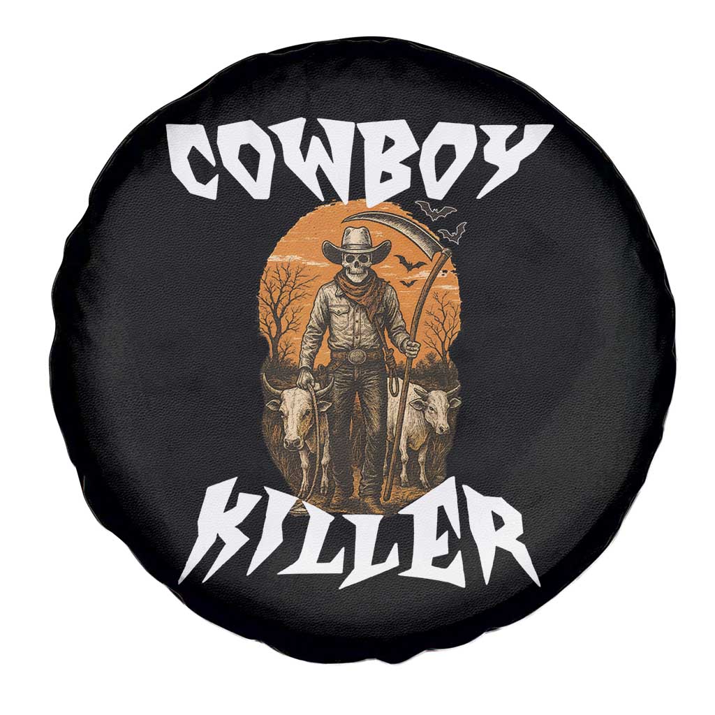 Cowboy Killer Halloween Skeleton Spare Tire Cover Gothic Western Art TS12 Print Your Wear