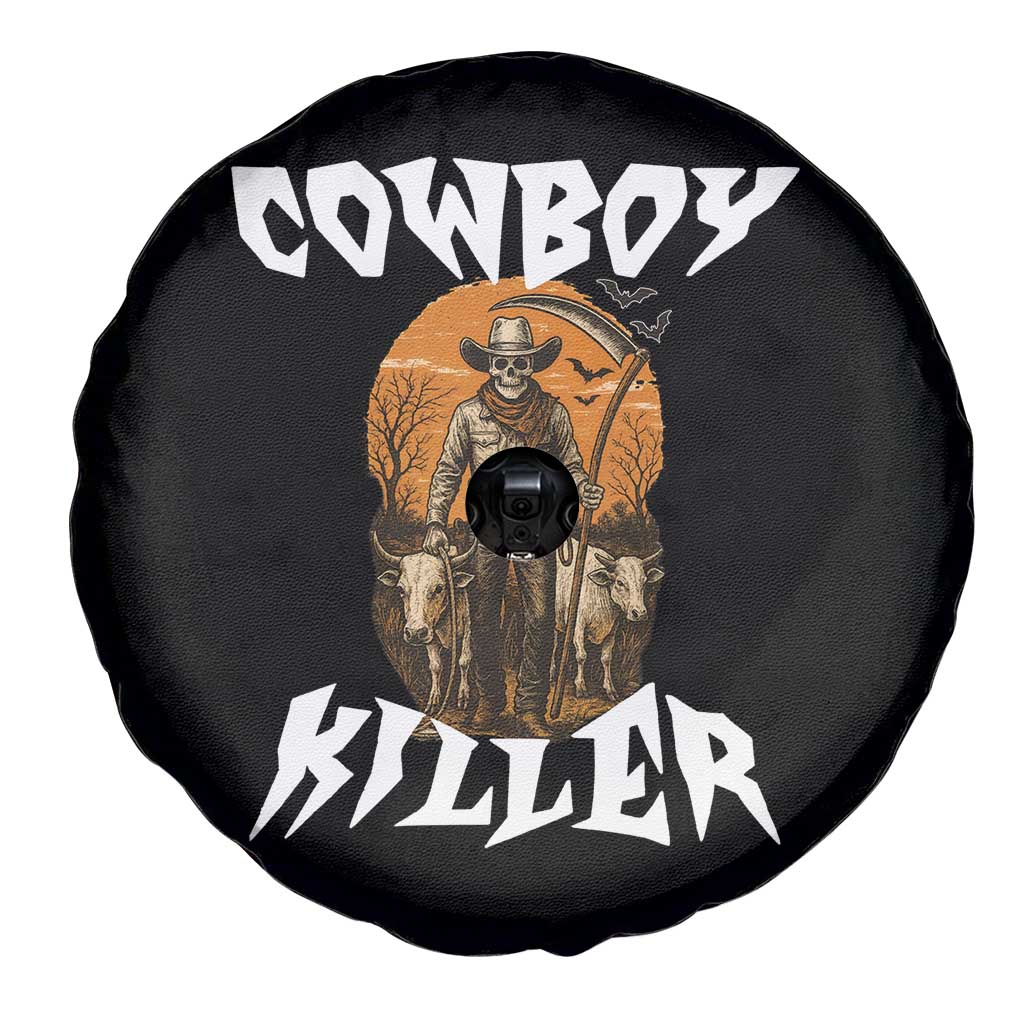 Cowboy Killer Halloween Skeleton Spare Tire Cover Gothic Western Art TS12 Print Your Wear
