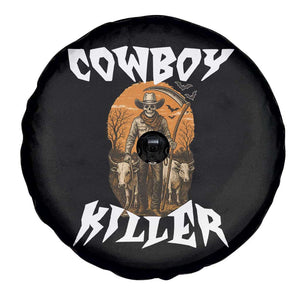 Cowboy Killer Halloween Skeleton Spare Tire Cover Gothic Western Art TS12 Print Your Wear
