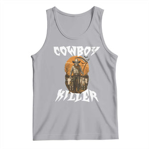 Cowboy Killer Halloween Skeleton Tank Top Gothic Western Art TS12 Athletic Heather Print Your Wear
