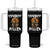 Cowboy Killer Halloween Skeleton Tumbler With Handle Gothic Western Art TS12 One Size: 40 oz Black Print Your Wear