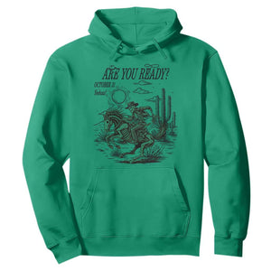 Halloween Skeleton Hoodie Are You Ready October 31 Rodeo Cowboy TS12 Irish Green Print Your Wear