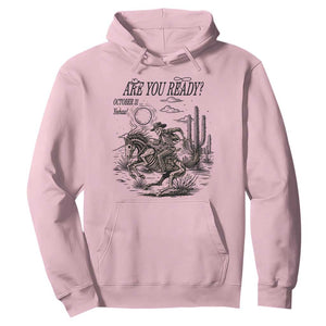 Halloween Skeleton Hoodie Are You Ready October 31 Rodeo Cowboy TS12 Light Pink Print Your Wear