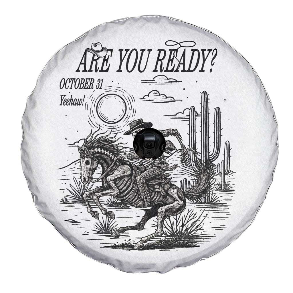 Halloween Skeleton Spare Tire Cover Are You Ready October 31 Rodeo Cowboy TS12 Print Your Wear
