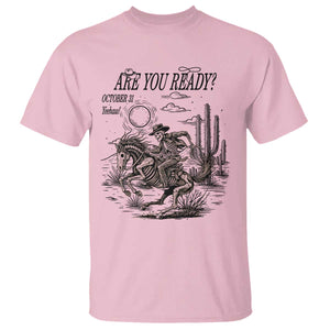 Halloween Skeleton T Shirt Are You Ready October 31 Rodeo Cowboy TS12 Light Pink Print Your Wear