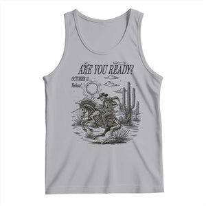 Halloween Skeleton Tank Top Are You Ready October 31 Rodeo Cowboy TS12 Athletic Heather Print Your Wear