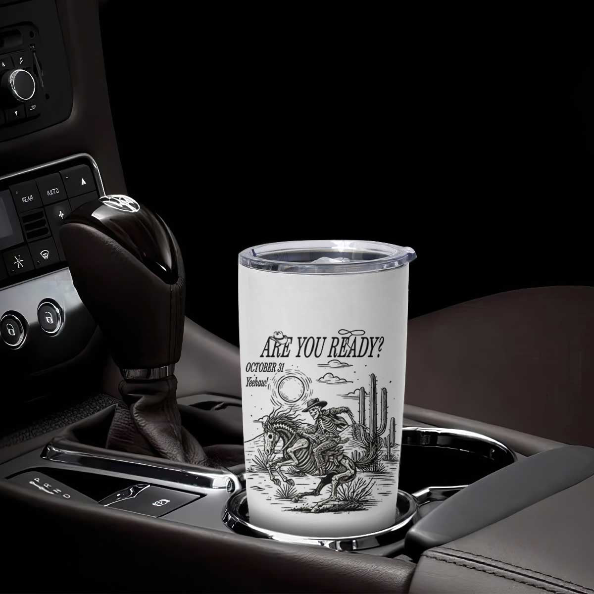 Halloween Skeleton Tumbler Cup Are You Ready October 31 Rodeo Cowboy TS12 Print Your Wear