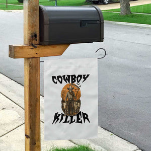 Halloween Skeleton Garden Flag Cowboy Killer Spooky Western Horror Design TS12 Print Your Wear