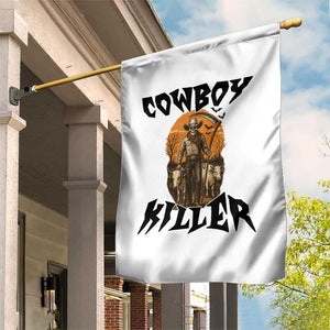 Halloween Skeleton Garden Flag Cowboy Killer Spooky Western Horror Design TS12 Print Your Wear