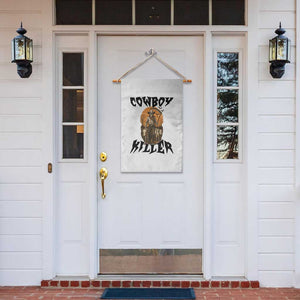 Halloween Skeleton Garden Flag Cowboy Killer Spooky Western Horror Design TS12 Print Your Wear