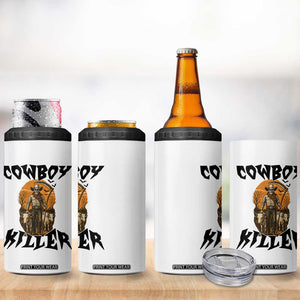 Halloween Skeleton 4 in 1 Can Cooler Tumbler Cowboy Killer Spooky Western Horror Design TS12 Print Your Wear