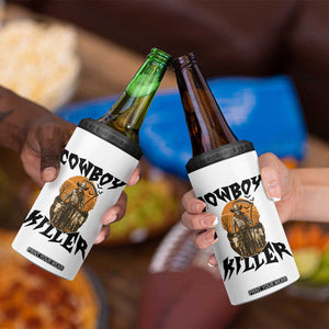 Halloween Skeleton 4 in 1 Can Cooler Tumbler Cowboy Killer Spooky Western Horror Design TS12 Print Your Wear