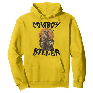 Halloween Skeleton Hoodie Cowboy Killer Spooky Western Horror Design TS12 Daisy Print Your Wear