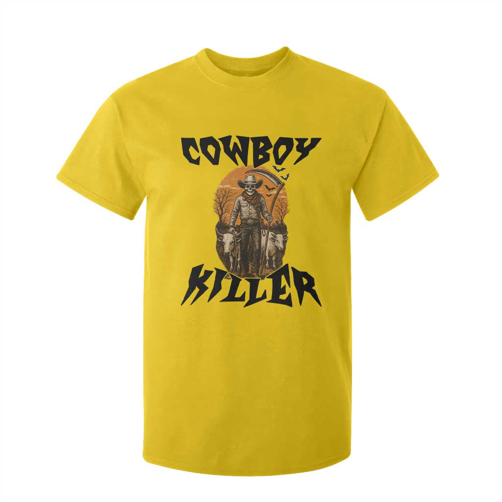 Halloween Skeleton T Shirt For Kid Cowboy Killer Spooky Western Horror Design TS12 Daisy Print Your Wear
