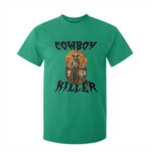 Halloween Skeleton T Shirt For Kid Cowboy Killer Spooky Western Horror Design TS12 Irish Green Print Your Wear