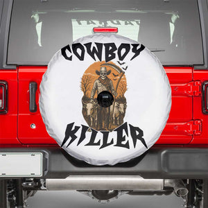 Halloween Skeleton Spare Tire Cover Cowboy Killer Spooky Western Horror Design TS12 White Print Your Wear
