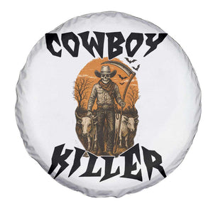 Halloween Skeleton Spare Tire Cover Cowboy Killer Spooky Western Horror Design TS12 Print Your Wear