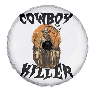 Halloween Skeleton Spare Tire Cover Cowboy Killer Spooky Western Horror Design TS12 Print Your Wear