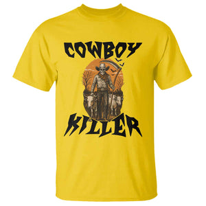 Halloween Skeleton T Shirt Cowboy Killer Spooky Western Horror Design TS12 Daisy Print Your Wear